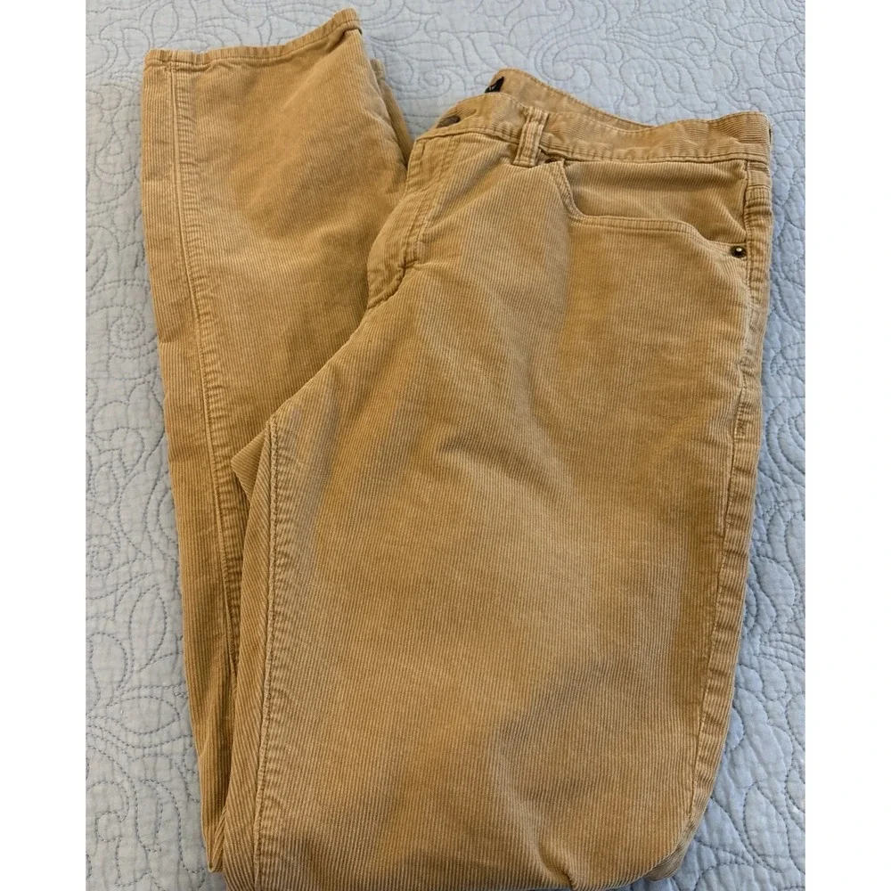 J.Crew Pants Mens 34x34(31.5) Brown Corduroy Slim Straight Leg Stretch Cotton